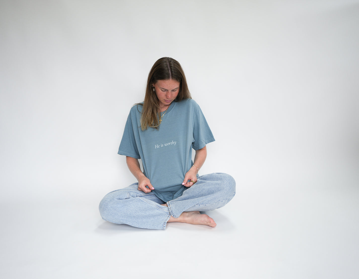 He Is Worthy | Unisex heavyweight t-shirt