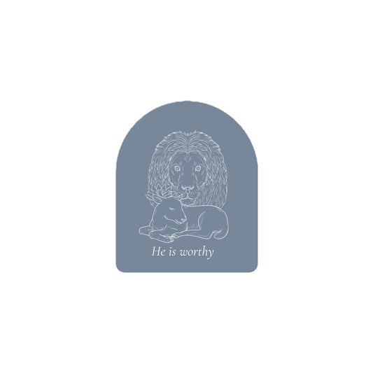 He Is Worthy Sticker