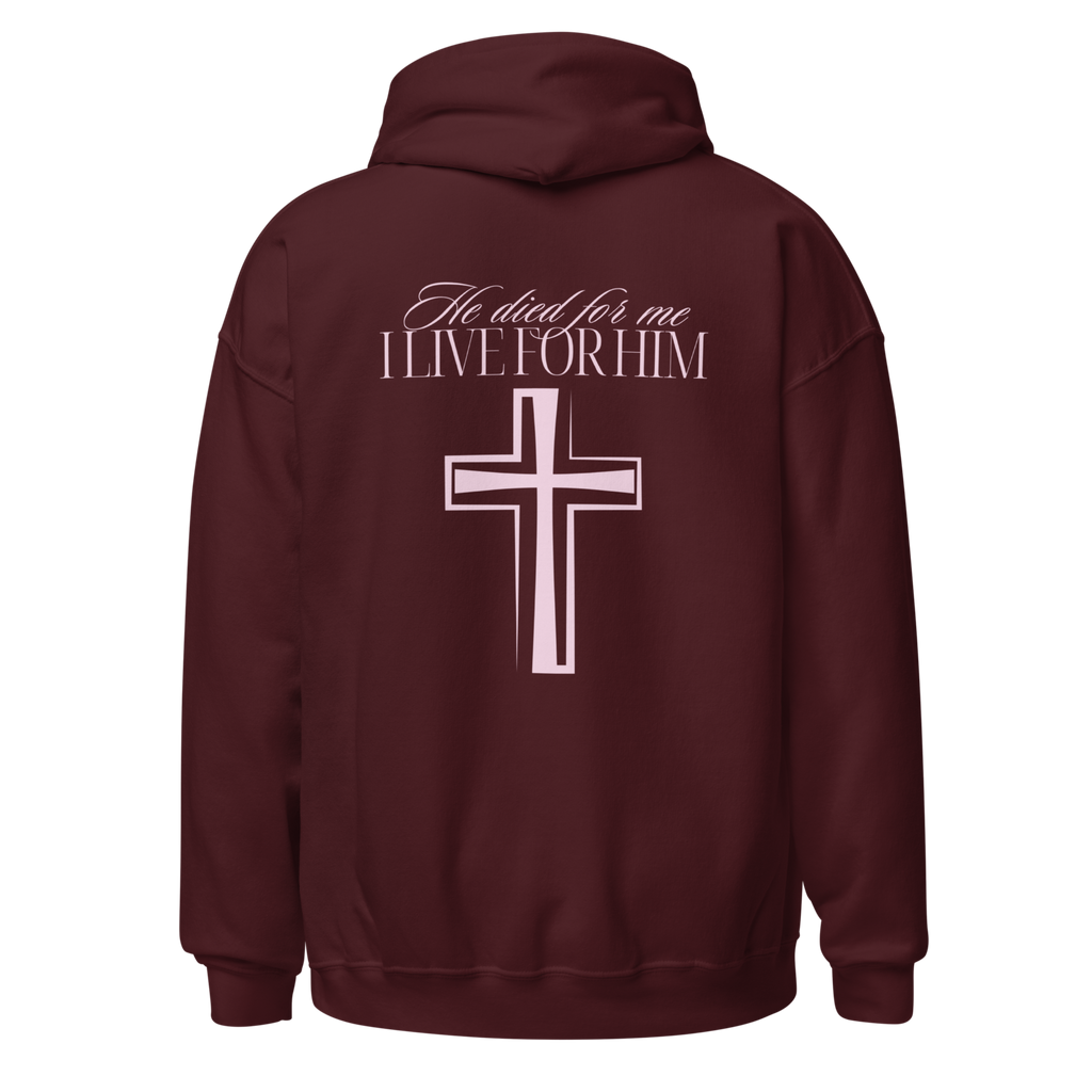 Living for Him Hoodie | Crimson