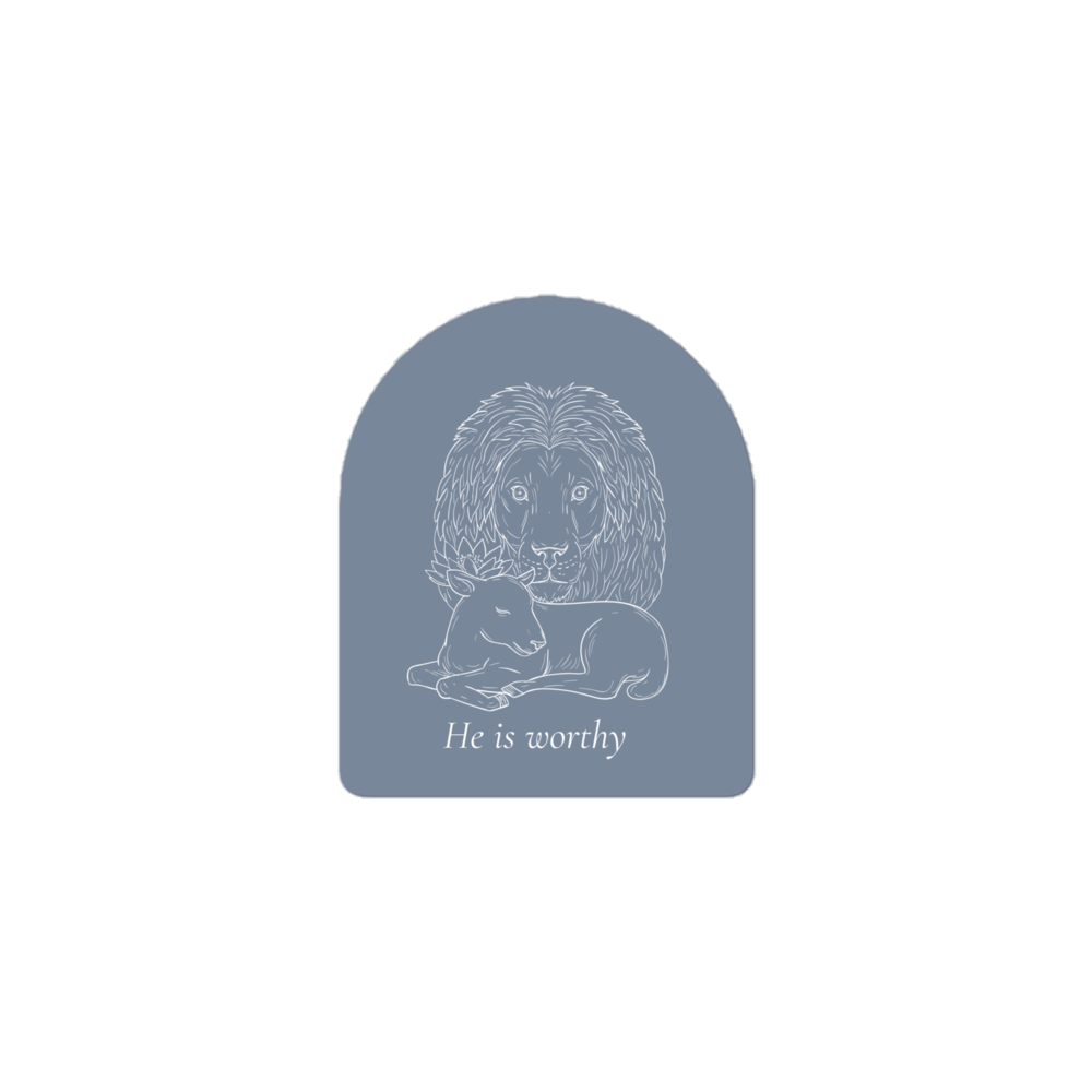 He Is Worthy Sticker